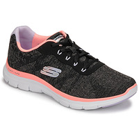Shoes Women Low top trainers Skechers FLEX APPEAL 4.0 Black / Pink