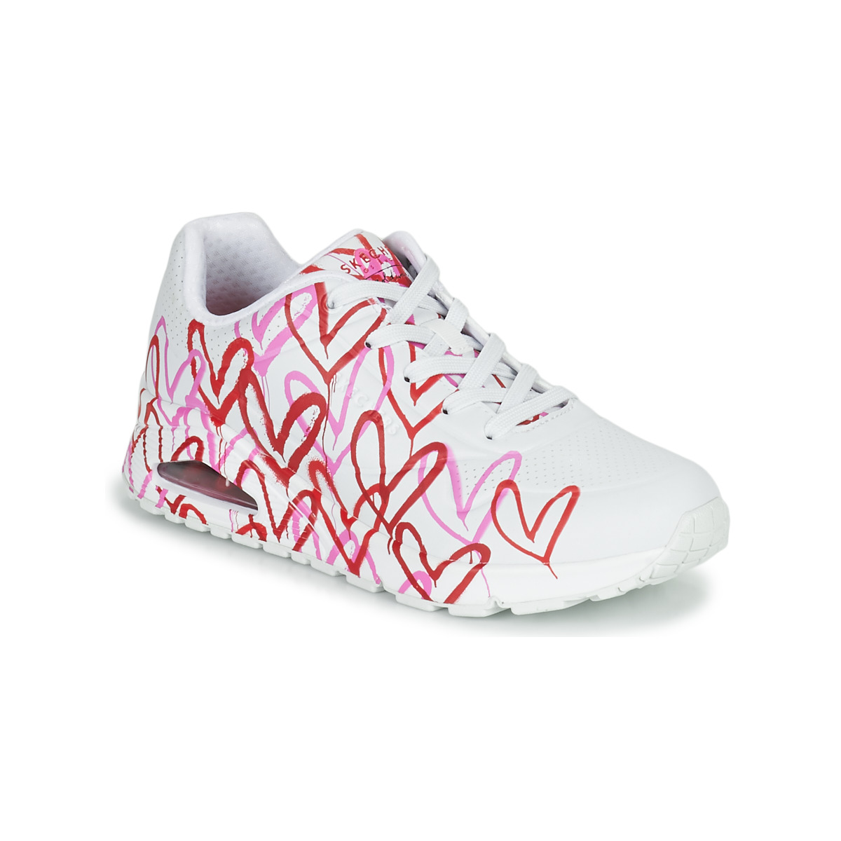Skechers UNO White / Red Free delivery | Spartoo NET ! - Shoes Low top trainers USD/$83.20