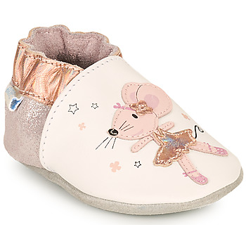 Shoes Girl Slippers Robeez DANCING MOUSE White / Pink