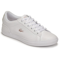 Shoes Girl Low top trainers Lacoste LEROND White / Pink / Iris