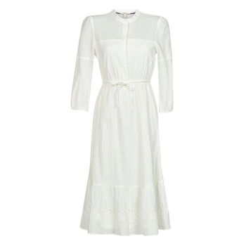 Clothing Women Long Dresses Esprit BCI midi dress White
