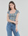 Clothing Women short-sleeved t-shirts Vans DECO DITSY CAPSLV TOP Blue