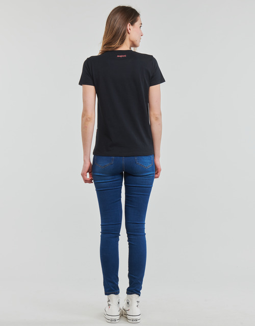 Clothing Women short-sleeved t-shirts Desigual TS_MICKEY BOOM Black NG9541