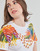 Clothing Women short-sleeved t-shirts Desigual TS_MINNEAPOLIS White / Multicolour