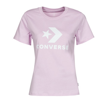 Clothing Women short-sleeved t-shirts Converse Star Chevron Center Front Tee Pale / Amethyst