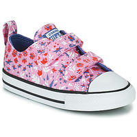 Shoes Girl Low top trainers Converse Chuck Taylor All Star 2V Paper Floral Ox Pink / Multicolour
