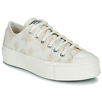 Shoes Women Low top trainers Converse Chuck Taylor All Star Lift Festival Broderie Ox Beige