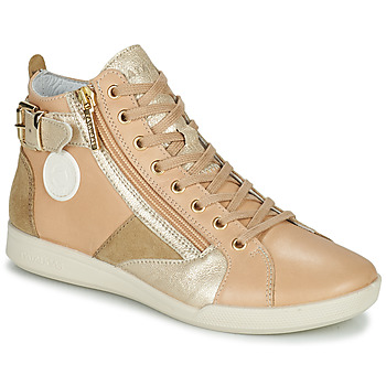 Shoes Women High top trainers Pataugas PALME Beige / Gold