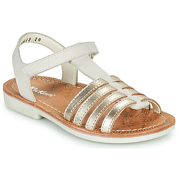 Shoes Girl Sandals Kickers COSMETICK White / Gold
