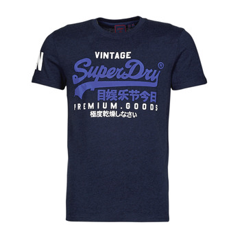 Clothing Men short-sleeved t-shirts Superdry VL TEE Blue