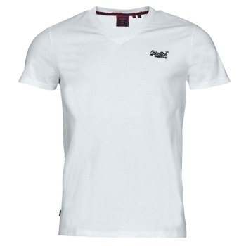 material Men short-sleeved t-shirts Superdry VINTAGE LOGO EMB VEE TEE Optic