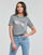 material Women short-sleeved t-shirts Superdry VINTAGE SCRIPT STYLE COLL TEE Rich / Charcoal / Marl