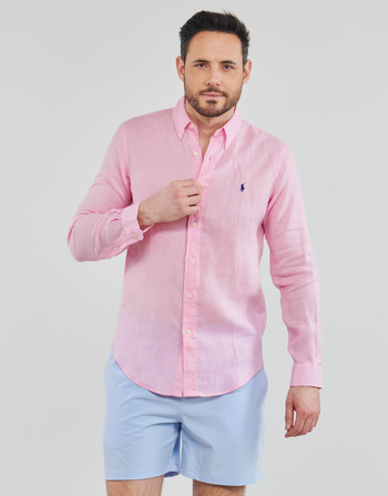 Clothing Men long-sleeved shirts Polo Ralph Lauren Z221SC19 Pink