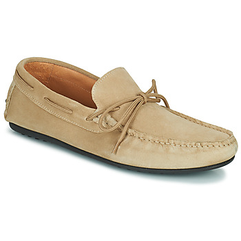 Shoes Men Loafers Selected SERGIO DRIVE SUEDE Beige