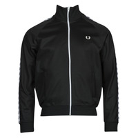 material Men Jackets Fred Perry TAPED TRACK JACKET Black