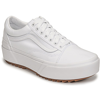 Shoes Women High top trainers Vans Old Skool Stacked White