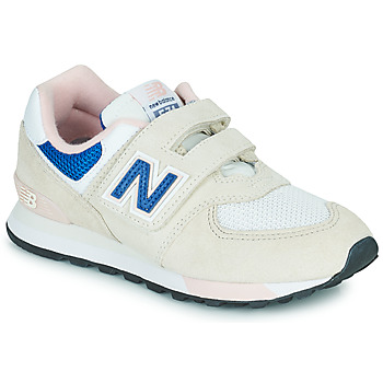 Shoes Girl Low top trainers New Balance 574 Beige / Blue