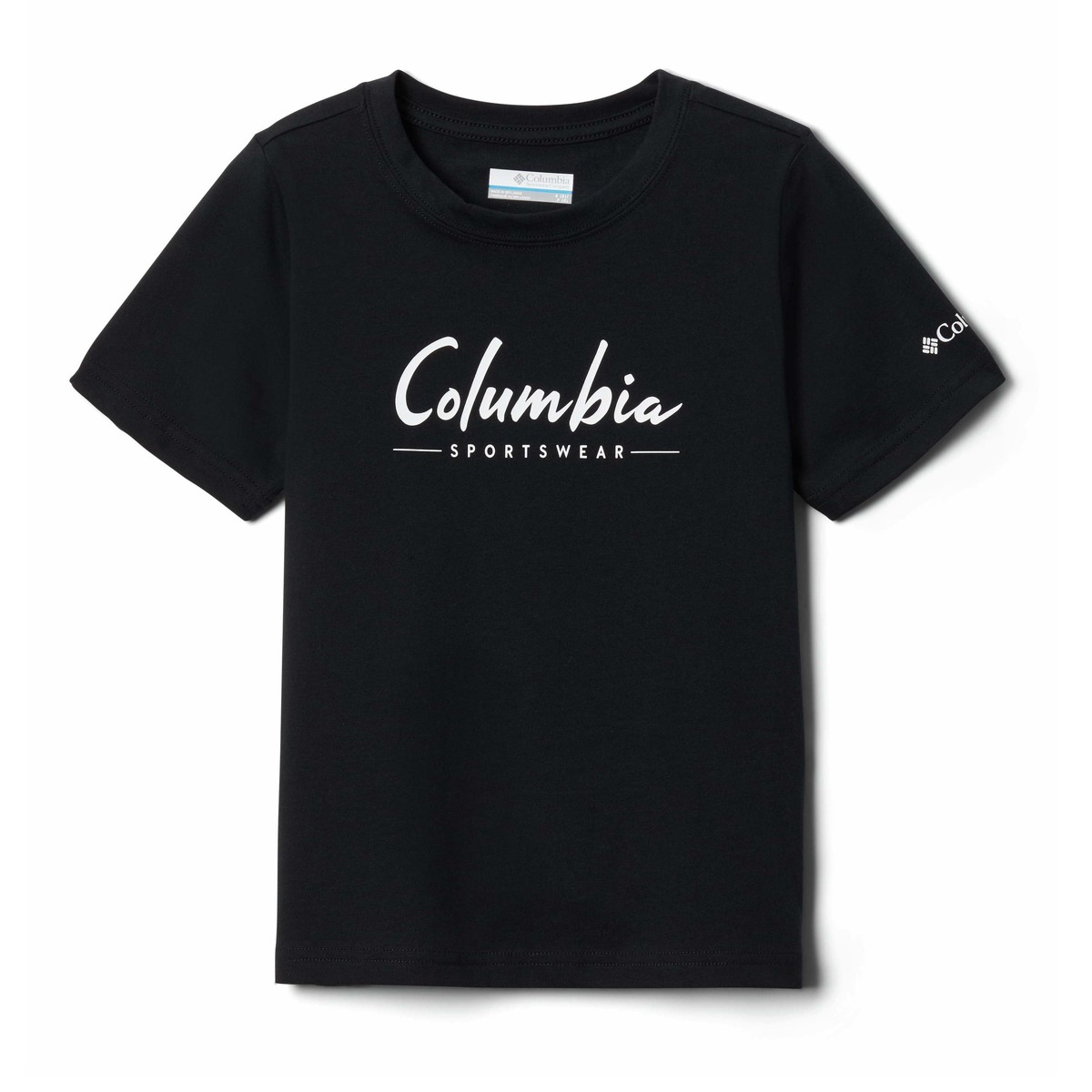 Clothing Boy short-sleeved t-shirts Columbia VALLEY CREEK SS GRAPHIC SHIRT Black