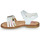 Shoes Girl Sandals Pablosky TOMATI White / Gold