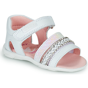 Shoes Girl Sandals Pablosky TODIL White / Silver