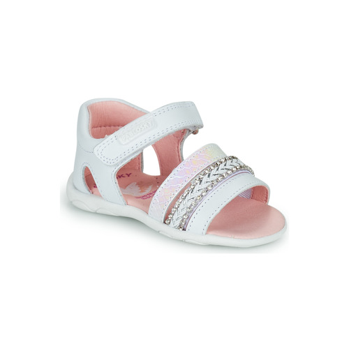 Shoes Girl Sandals Pablosky TODIL White / Silver
