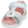 Shoes Girl Sandals Pablosky TASCAL White / Silver / Pink