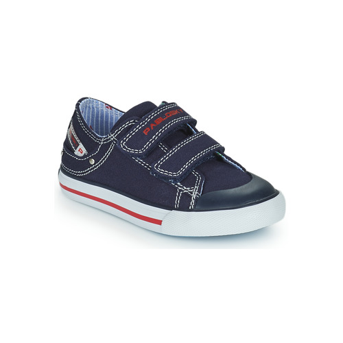 Shoes Boy Low top trainers Pablosky TOLINE Blue / Red