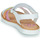 Shoes Girl Sandals Pablosky TREGO White / Pink / Orange