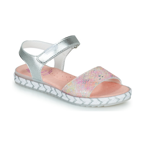 Shoes Girl Sandals Pablosky TAUDE Silver / Pink