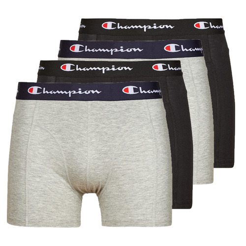 Champion BOXER X4 Grey / Black - Free delivery  Spartoo NET ! - Underwear  Boxer shorts Men USD/$35.20