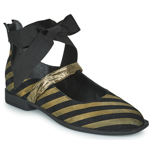 Shoes Women Ballerinas Papucei FLOYD Black / Gold