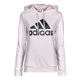 Clothing Women sweaters adidas Performance BL FT HOODED SWEAT Almost / Pink /  black
