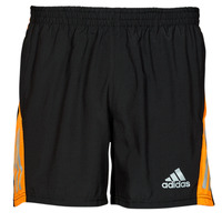 Clothing Men Shorts / Bermudas adidas Performance OWN THE RUN SHORTS  black / Orange / Rush / Reflective / Silver