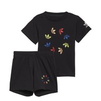 material Children Sets & Outfits adidas Originals SHORT TEE SET Black