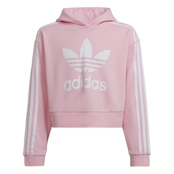 material Girl sweaters adidas Originals CROPPED HOODIE Pink