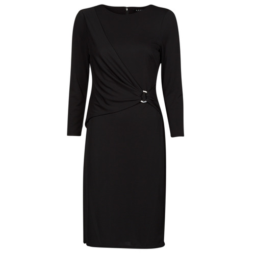 Lauren Ralph Lauren Female Midi Dress Black Size 4 POLYESTER, Elastane