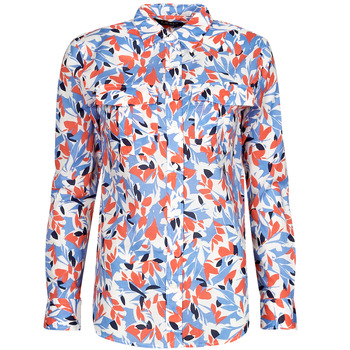 material Women Shirts Lauren Ralph Lauren COURTENAY-LONG SLEEVE-BUTTON FRONT SHIRT Multicolour
