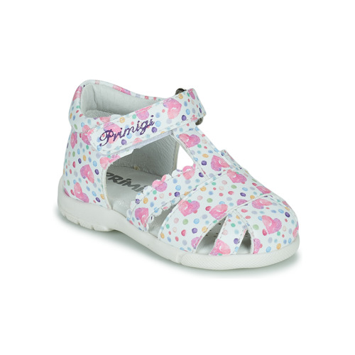 Shoes Girl Sandals Primigi 1909422 White / Multicolour
