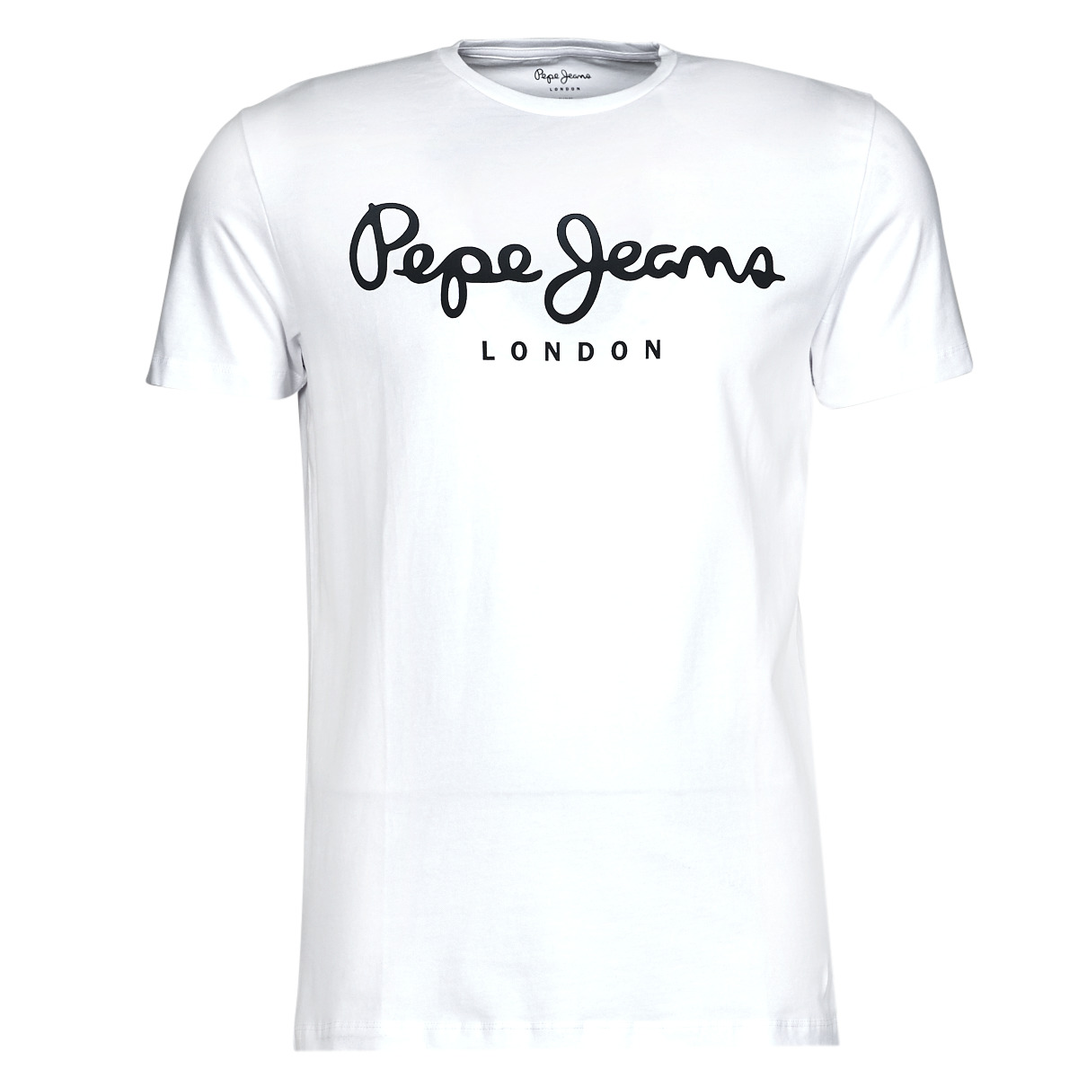 Pepe Men White jeans ORIGINAL t-shirts | Spartoo delivery - Clothing - STRETCH ! short-sleeved NET Free