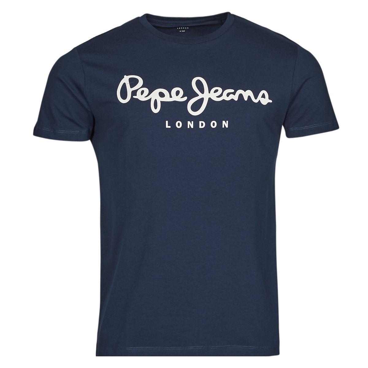 Pepe jeans ORIGINAL STRETCH Blue - Free NET Men Clothing delivery Spartoo - t-shirts ! short-sleeved 