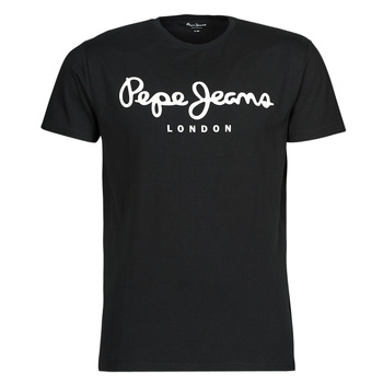 material Men short-sleeved t-shirts Pepe jeans ORIGINAL STRETCH Black