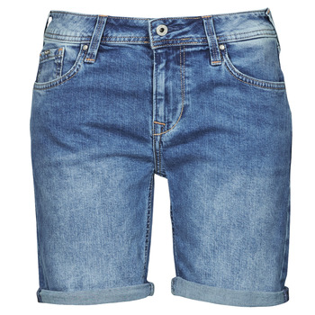material Women Shorts / Bermudas Pepe jeans POPPY Blue
