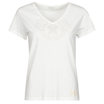 material Women short-sleeved t-shirts Ikks BU10335 White