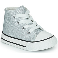 Shoes Girl High top trainers Citrouille et Compagnie OUTIL Silver