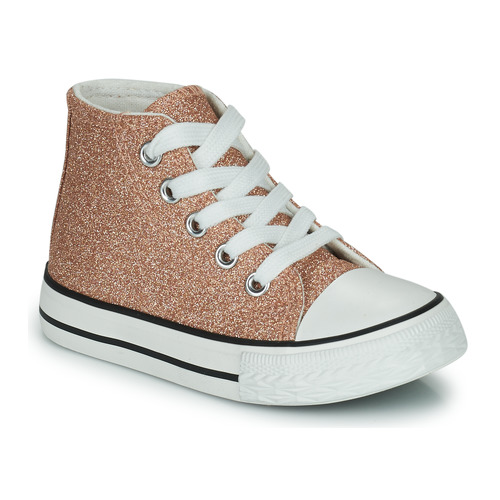 Shoes Girl High top trainers Citrouille et Compagnie OUTIL Champagne