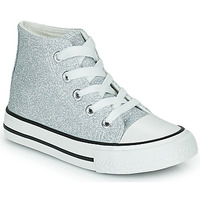 Shoes Girl High top trainers Citrouille et Compagnie OUTIL Silver
