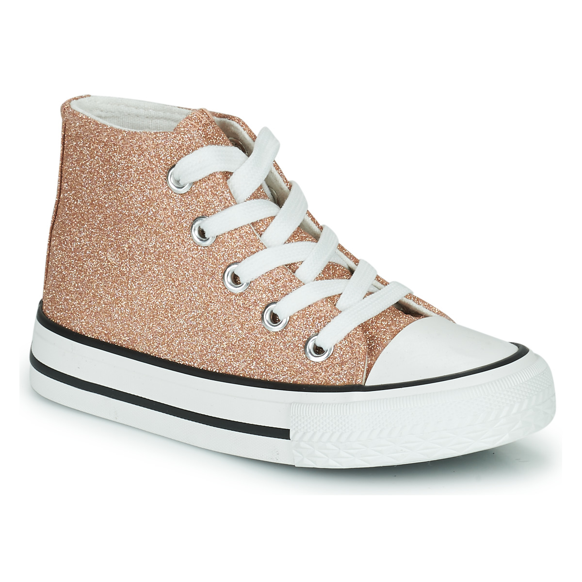 Shoes Girl High top trainers Citrouille et Compagnie OUTIL PAILLETTES Champagne