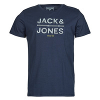 material Men short-sleeved t-shirts Jack & Jones JCOGALA Marine