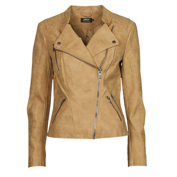Clothing Women Leather jackets / Imitation le Only ONLAVA Cognac