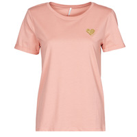 material Women short-sleeved t-shirts Only ONLKITA Pink